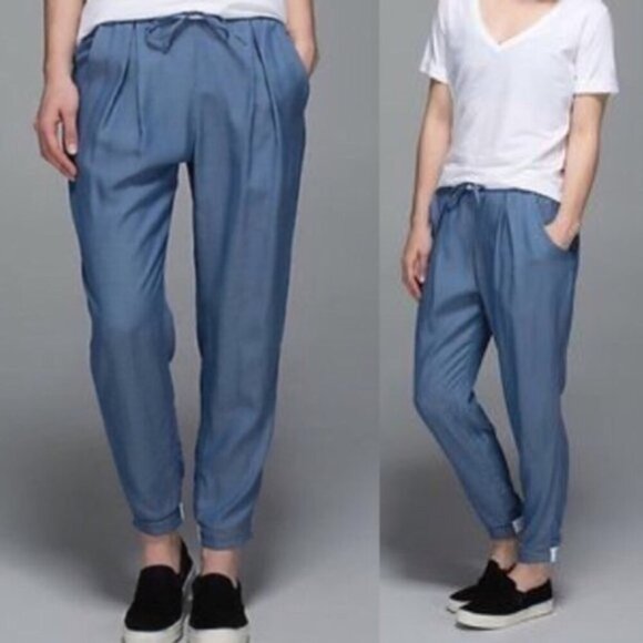 Lululemon City Jogger Blue Denim Women Size 6 - Picture 1 of 10